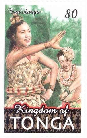 Tongan cultural dance postage stamp