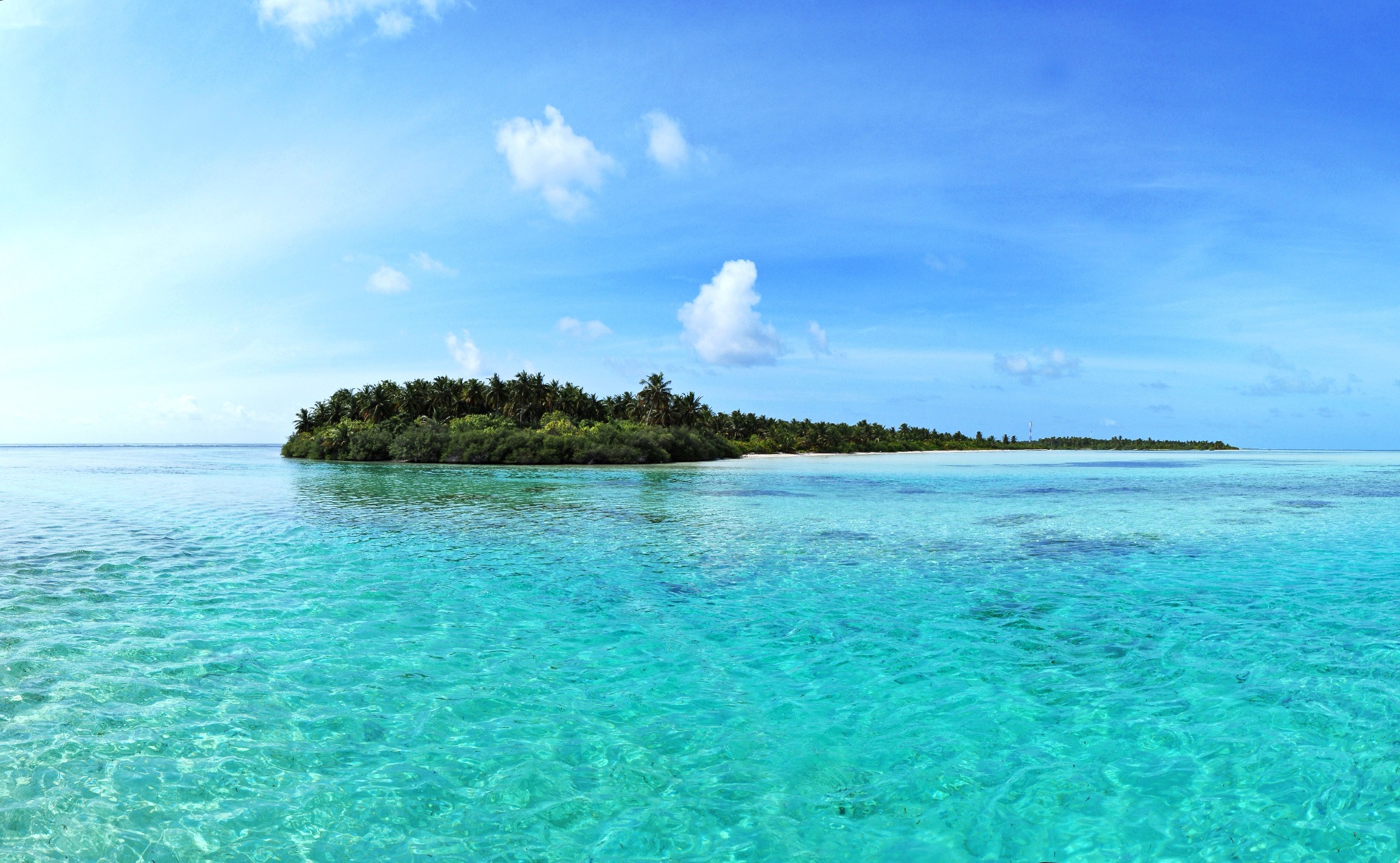 Pacific island lagoon section break